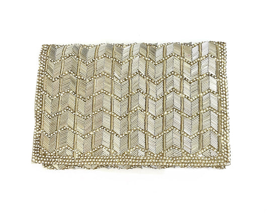 THE BEADED CHEVRON CLUTCH