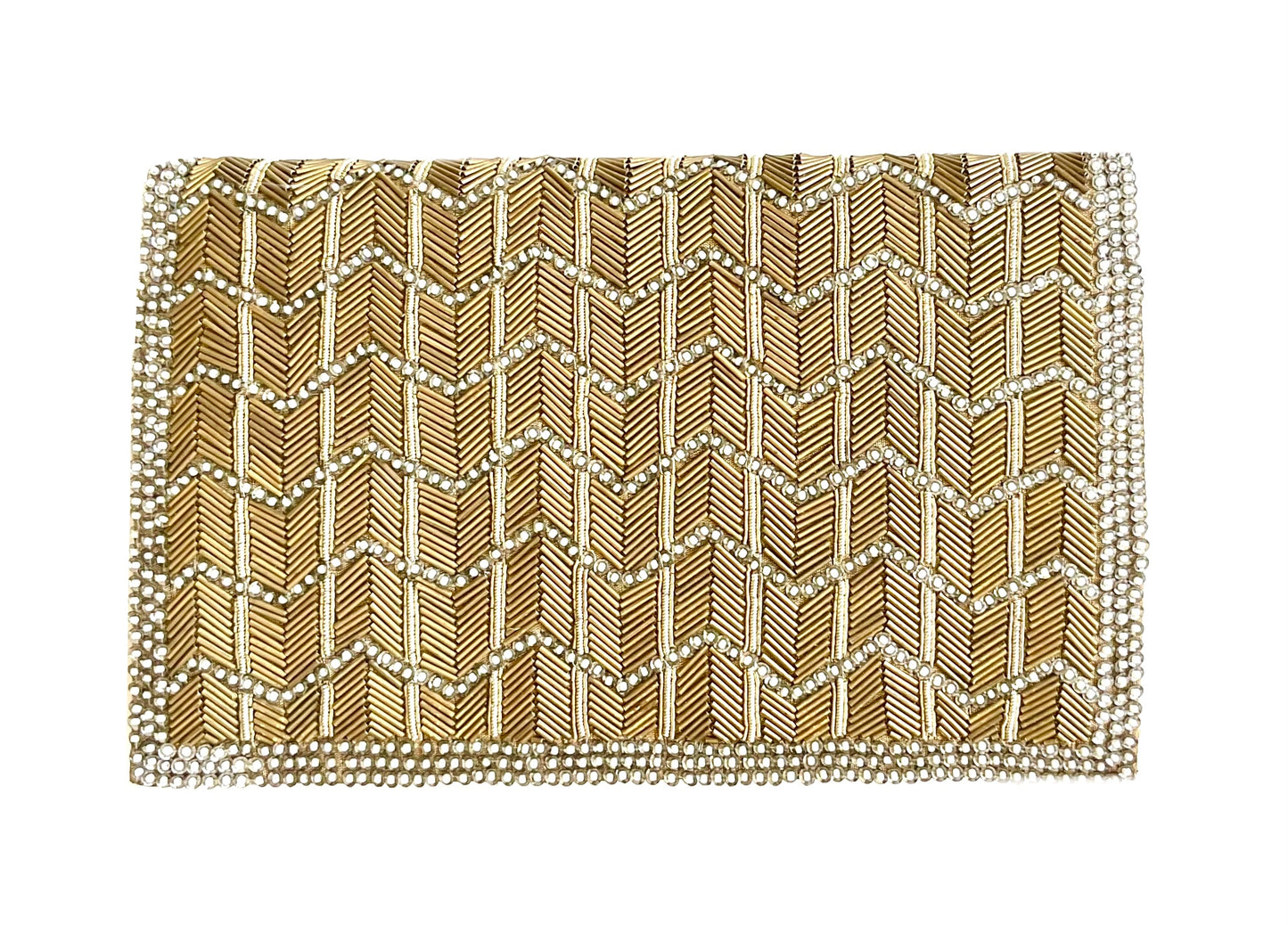 THE BEADED CHEVRON CLUTCH
