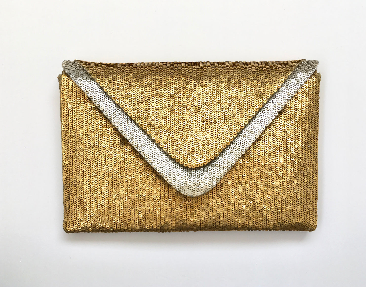 THE SEQUIN DOUBLE FLAP CLUTCH