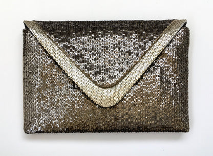 THE SEQUIN DOUBLE FLAP CLUTCH