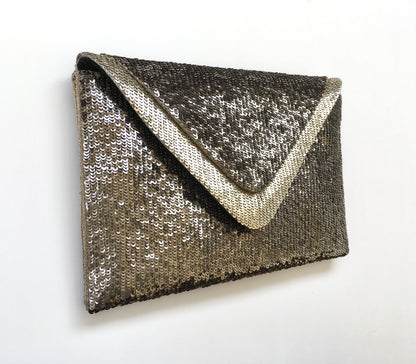 THE SEQUIN DOUBLE FLAP CLUTCH