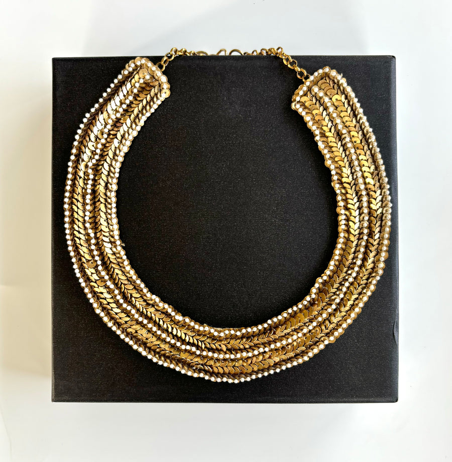 THE COLONNE NECKLACE WITH PEARL