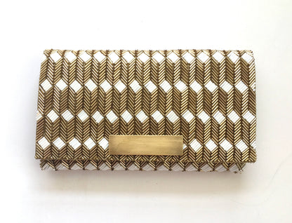 THE DECO CHEVRON CLUTCH